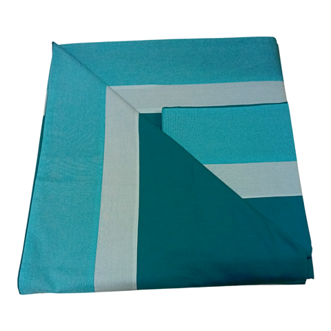 Completo letto Marilyn percalle con balza Colore Acqua Marina| Made in Italy