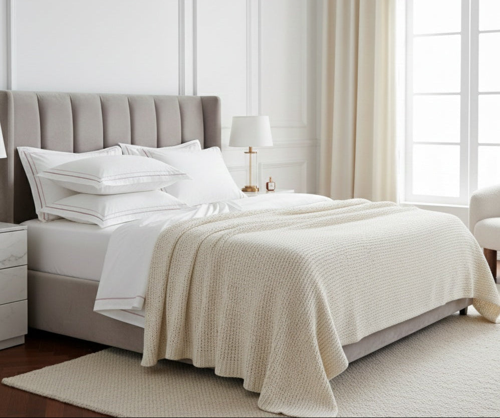 Set Biancheria Da Letto 1000 Fili Cotone Egiziano - Copripiumino 228x228 Cm Con 2 Federe 50x76 Cm - 4