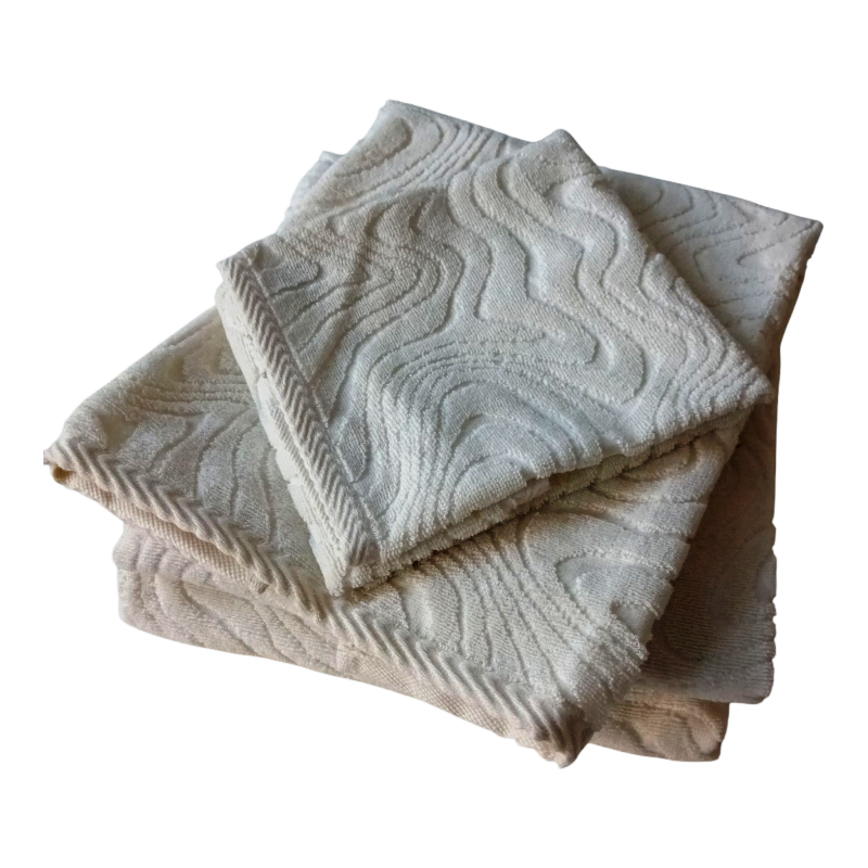 Set Bagno 3 Pezzi in Cotone Egiziano Jacquard