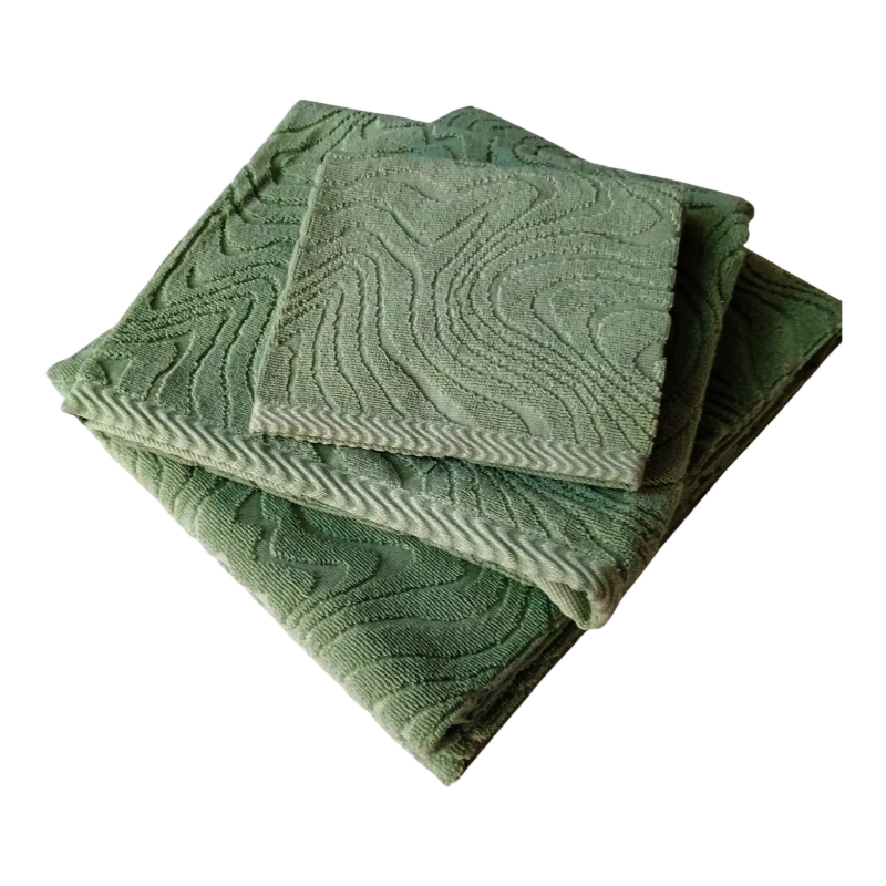 Set Bagno 3 Pezzi in Cotone Egiziano Jacquard