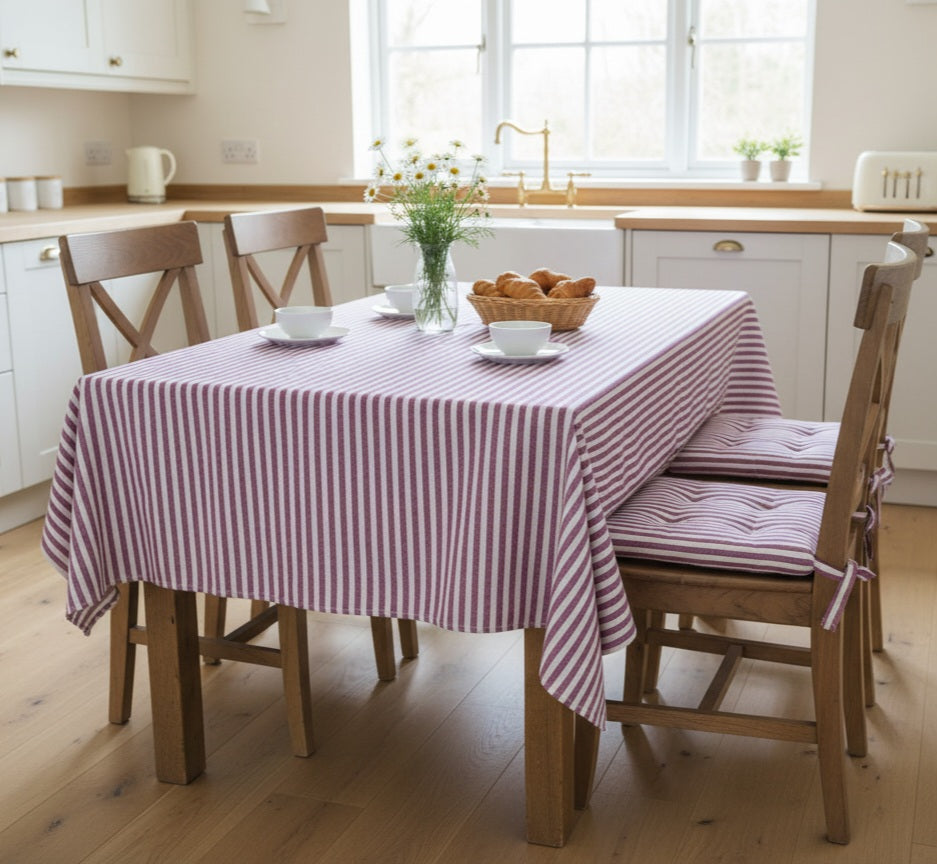 Tovaglia Lagom - Cotone Tinto Filo a Righe Made in Italy