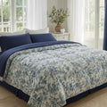 Althea Double Quilt in Cotton with Flower Print 270x270 cm 