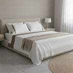 Completo Letto Matrimoniale Feel con Bordo in Cotone | Made in Italy