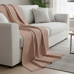 Plaid a Trecce in Maglia 150x200 cm - Coperta Artigianale Italiana