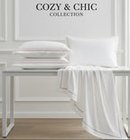 Completo letto Luxury in puro cotone con burdon mano-macchina