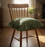 Coprisedia Lagos Artigianale in Cotone 100% con Rouches - 42x42 cm