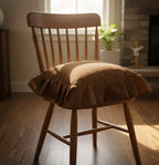 Coprisedia Lagos Artigianale in Cotone 100% con Rouches - 42x42 cm