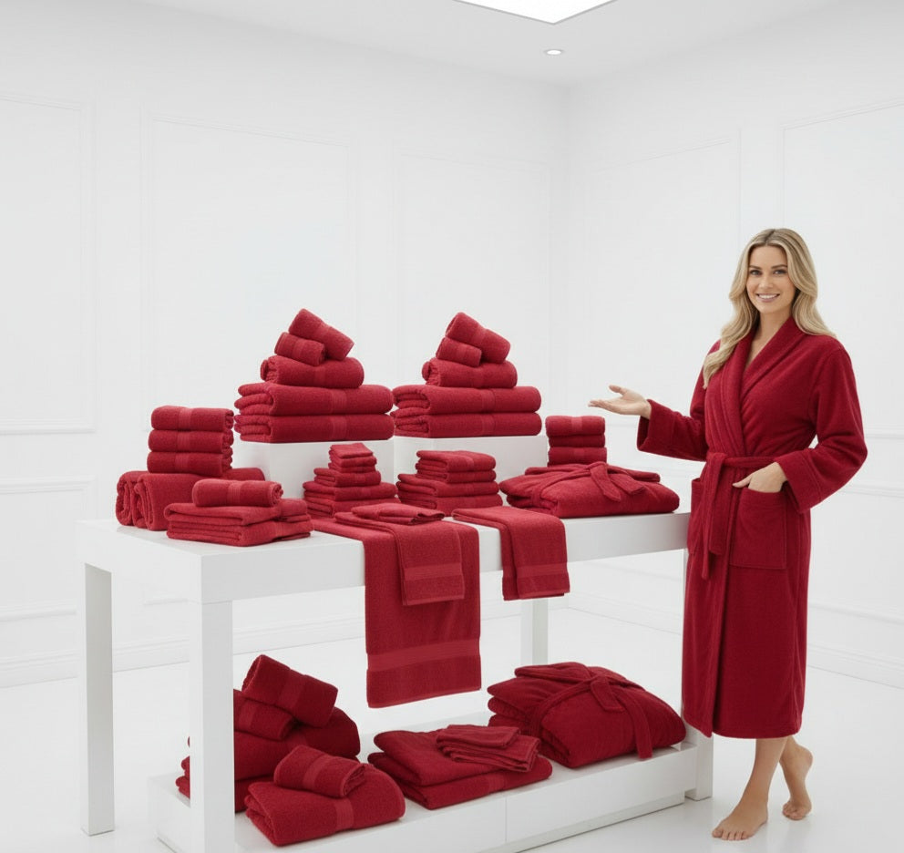 Set Bagno Completo Natalizio 11 Pezzi - Spugna 550 gr/mq