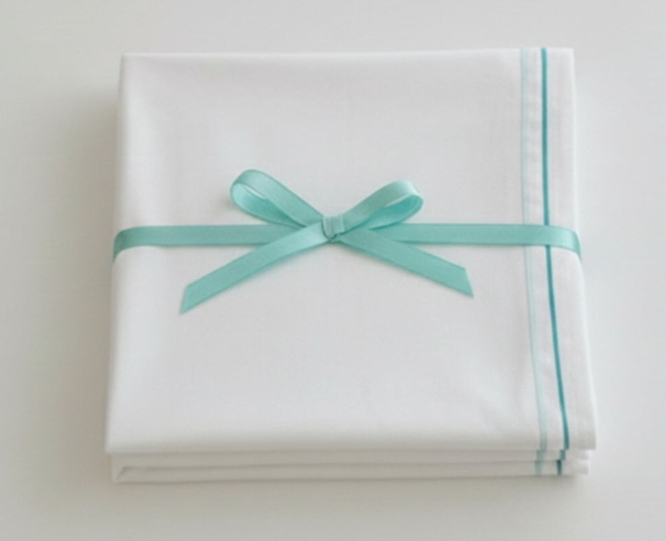 Completo letto Luxury in puro cotone con burdon mano-macchina