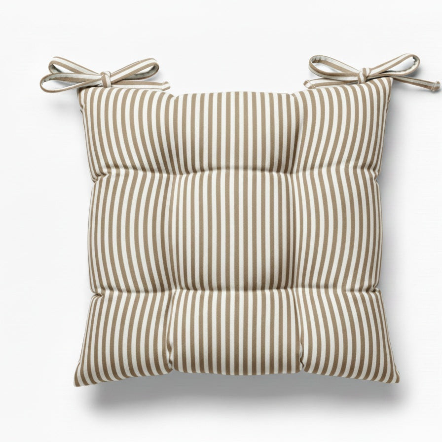 Cuscino Sedia Lagom - Cotone Tinto Filo a Righe Made in Italy