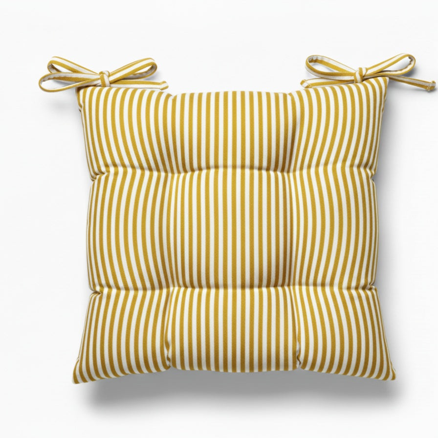 Cuscino Sedia Lagom - Cotone Tinto Filo a Righe Made in Italy