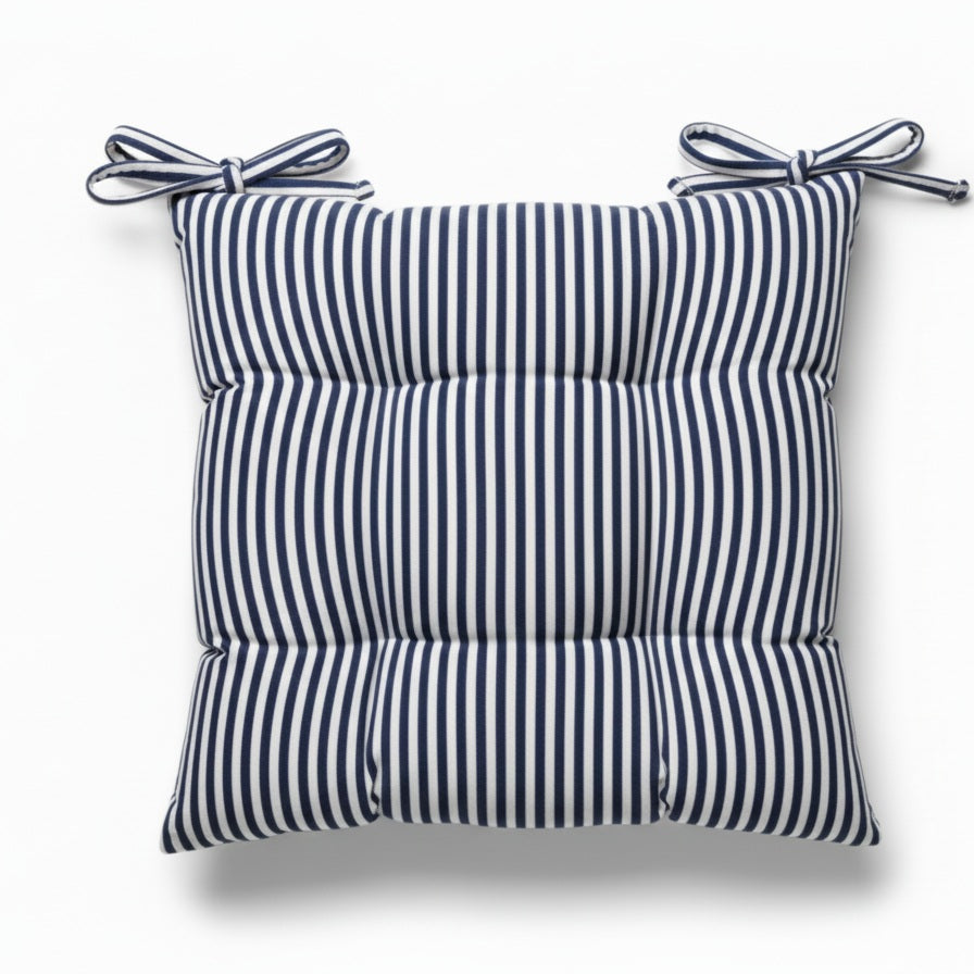 Cuscino Sedia Lagom - Cotone Tinto Filo a Righe Made in Italy