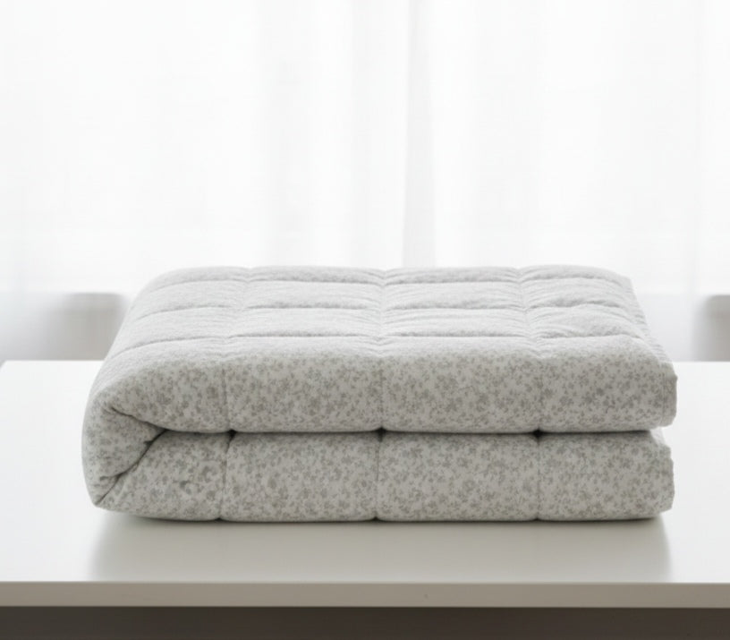 Trapuntino Matrimoniale Emy - Fiorellini di Cotone Made in Italy