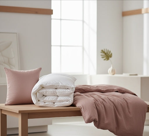 Copripiumino Linea Area – Percalle di Cotone Tinta Unita