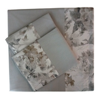 Completo Letto Clori in Percalle di cotone Balza a Fiori | Made in Italy