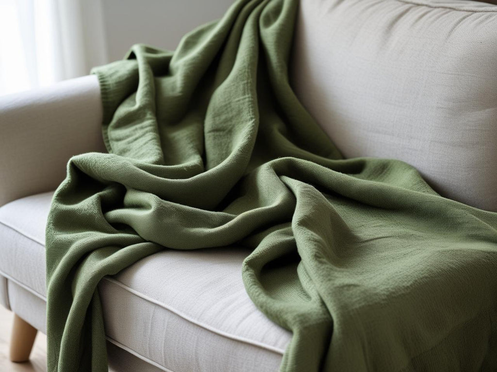 Foulard Arredo Verde Muschio – Copritutto in Cotone 260x280