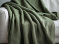 Moss Green Decorative Scarf – Cotton Throw 260x280