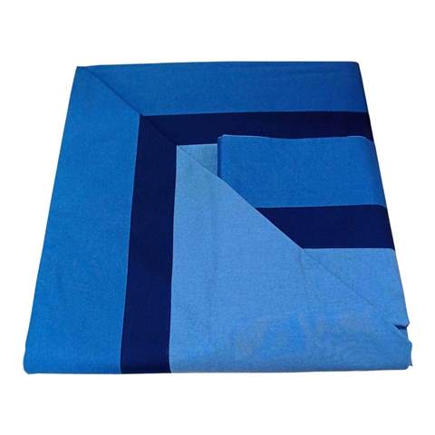 Completo letto Marilyn percalle con balza Colore Azzurro| Made in Italy