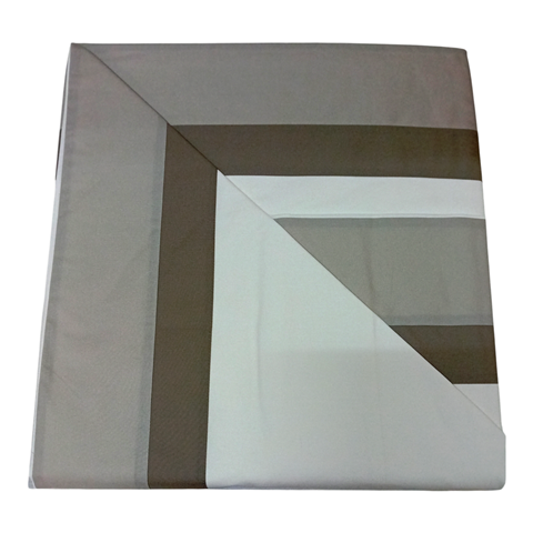 Completo letto Marilyn percalle con balza Colore Tortora| Made in Italy