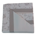 Completo letto Pisa in percalle di cotone con doppia balza – Rosa e Sabbia