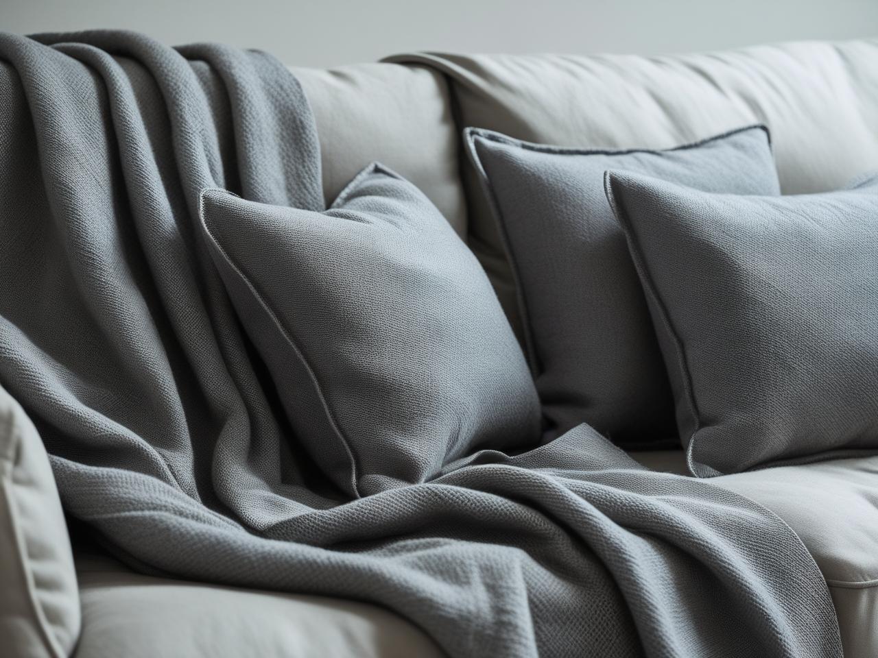 Foulard arredo “Notturna” – Grigio fumo