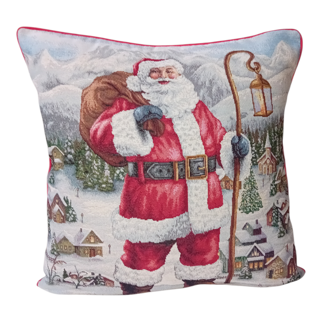 Cuscino Arredo Natale - Jacquard Artigianale 45x45cm - Vari Disegni