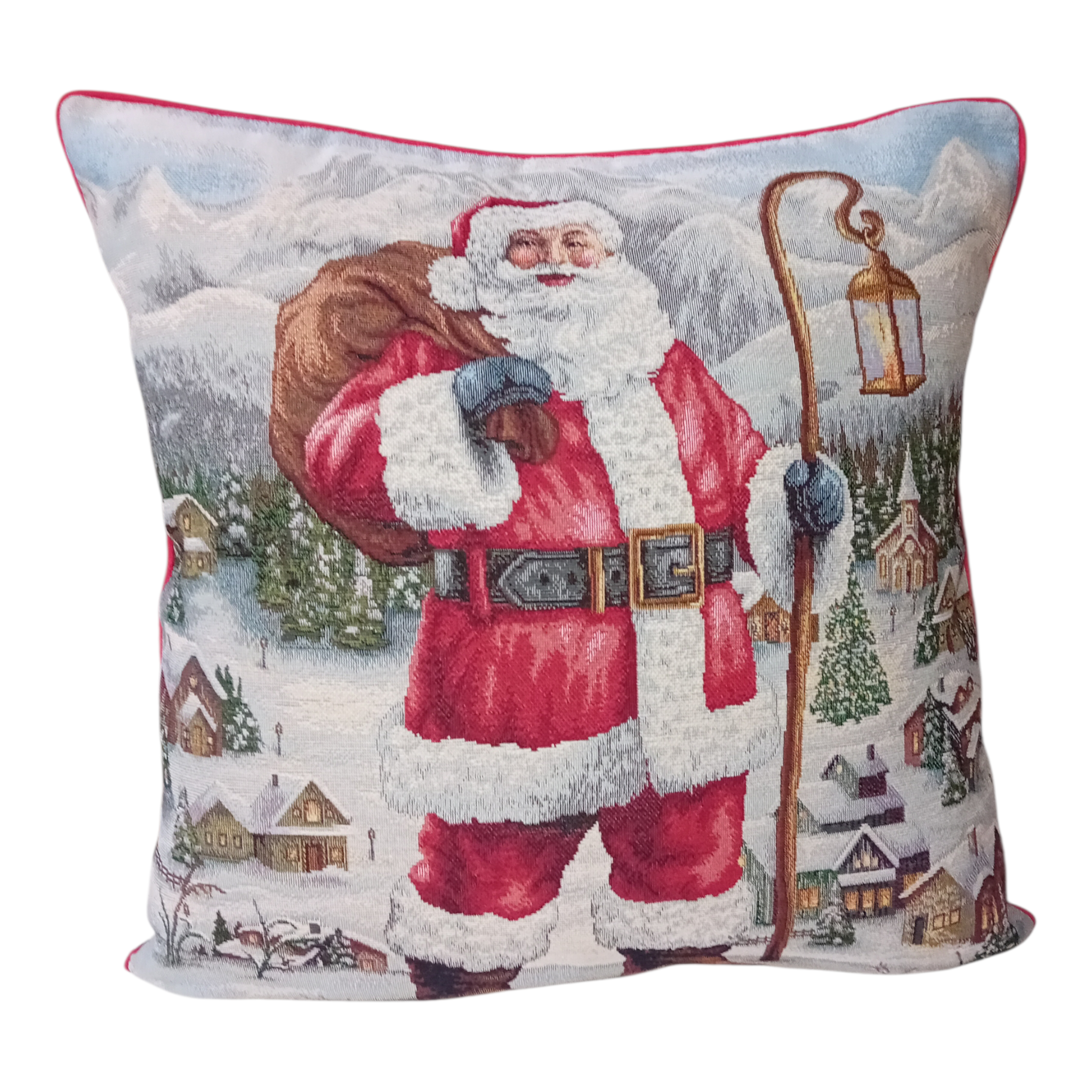 Cuscino Arredo Natale - Jacquard Artigianale 45x45cm - Vari Disegni