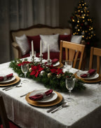 Tovaglia Natalizia "Parigi" in Cotone con Lurex | Varie Misure | Personalizzabile