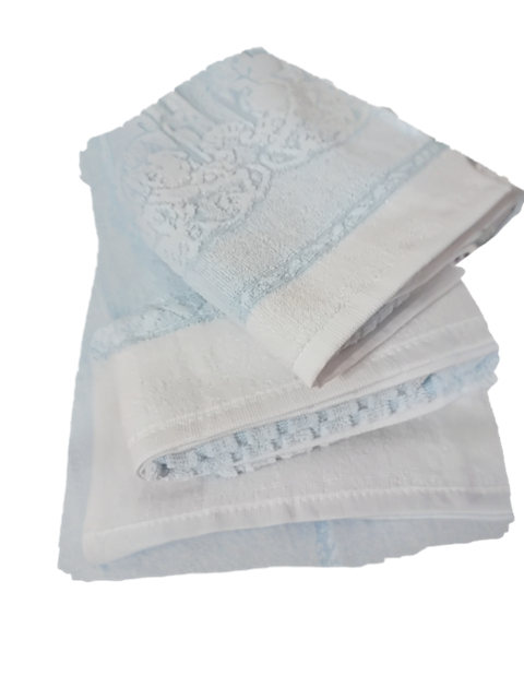 Set Spugna Angioletti 1+1 in Cotone Egiziano Jacquard