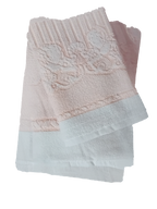 Set Spugna Angioletti 1+1 in Cotone Egiziano Jacquard