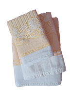 Set Spugna Angioletti 1+1 in Cotone Egiziano Jacquard