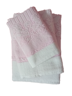 Set Spugna Angioletti 1+1 in Cotone Egiziano Jacquard