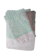 Set Spugna Angioletti 1+1 in Cotone Egiziano Jacquard