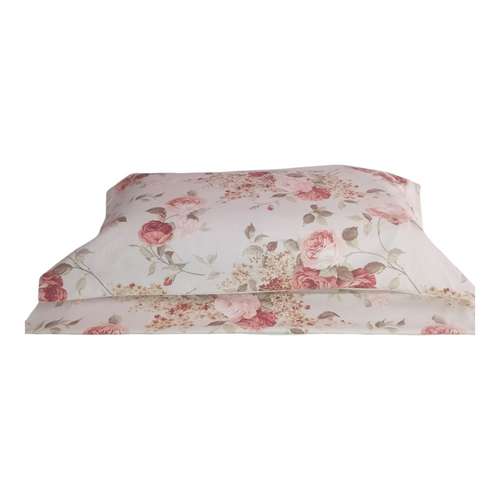 Double Bed Set with Cotton Pattern - LIBERTY Ruffled Pillowcases 