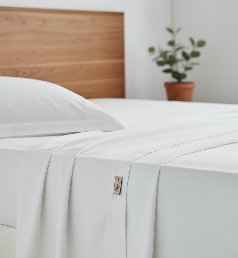 completo letto matrimoniale in percalle inea aria bianco