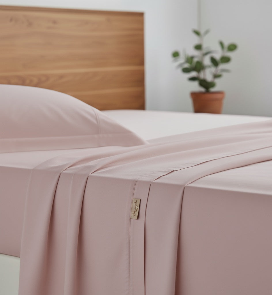 completo letto matrimoniale in percalle inea aria rosa antico