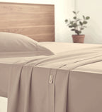 completo letto matrimoniale in percalle inea aria tortora