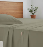 completo letto matrimoniale in percalle inea aria verde salvia