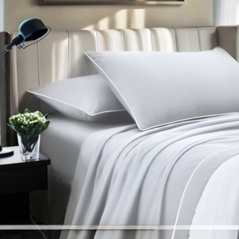 Completo letto tinta unita lagom in colore girgio perla