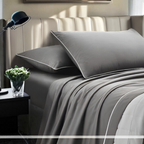 Completo letto tinta unita lagom in colore grigio 