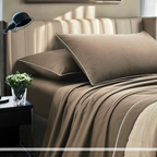 Completo letto tinta unita lagom in colore tortora 