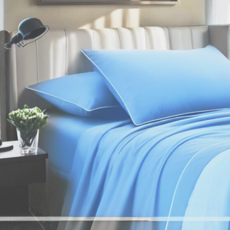 Completo letto tinta unita lagom in colore verde tiffany