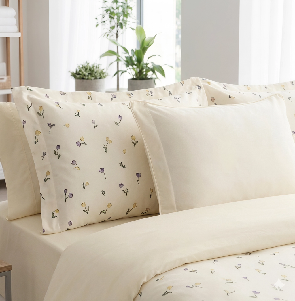 completo letto in cotone linea tulipano 