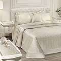 Coordinato Letto Matrimoniale Jacquard Grigio Perla – Made in Italy