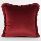 Cuscino Arredo in Velluto con Frange 45x45 cm