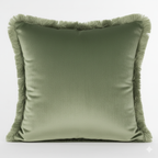 Cuscino Arredo in Velluto con Frange 45x45 cm
