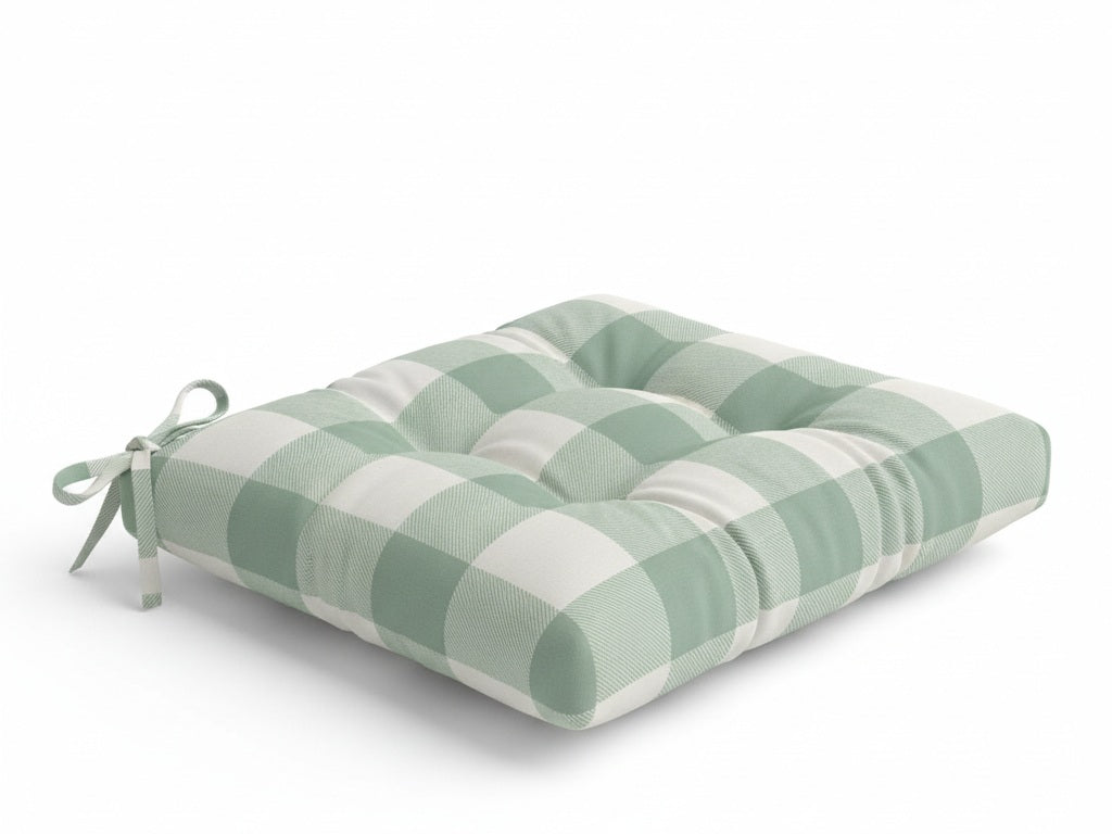 Cuscino per sedia linea campagnola di colore verde salvia