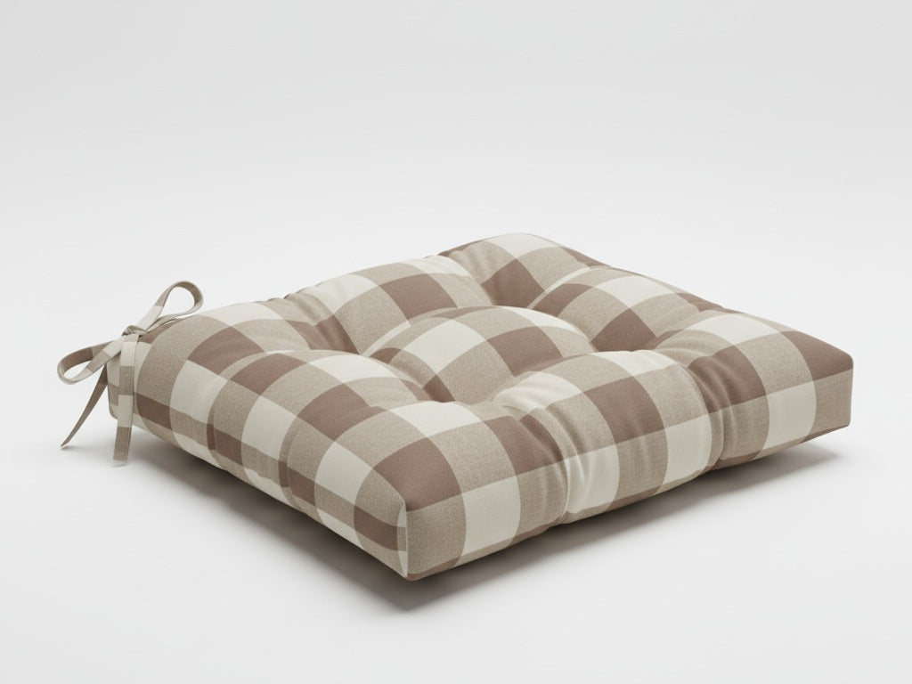 Cuscino per sedia linea campagnola di colore tortora 