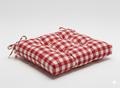 CAMPAGNOLA Rustic Checked Cotton Chair Cushion - Quilted Made in Italy