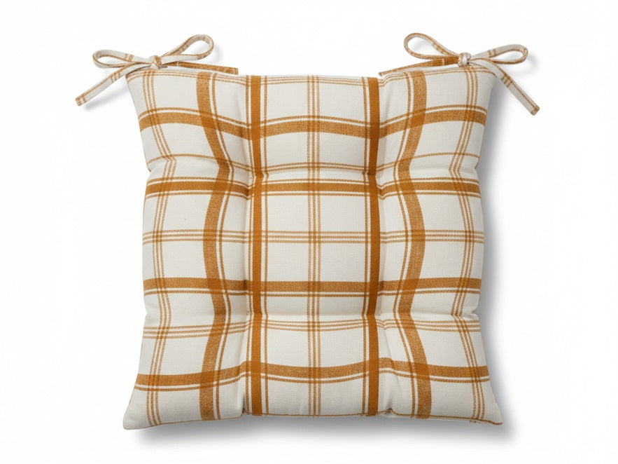 coprisedia in cotone jacquard colore bronzo  zaffiro